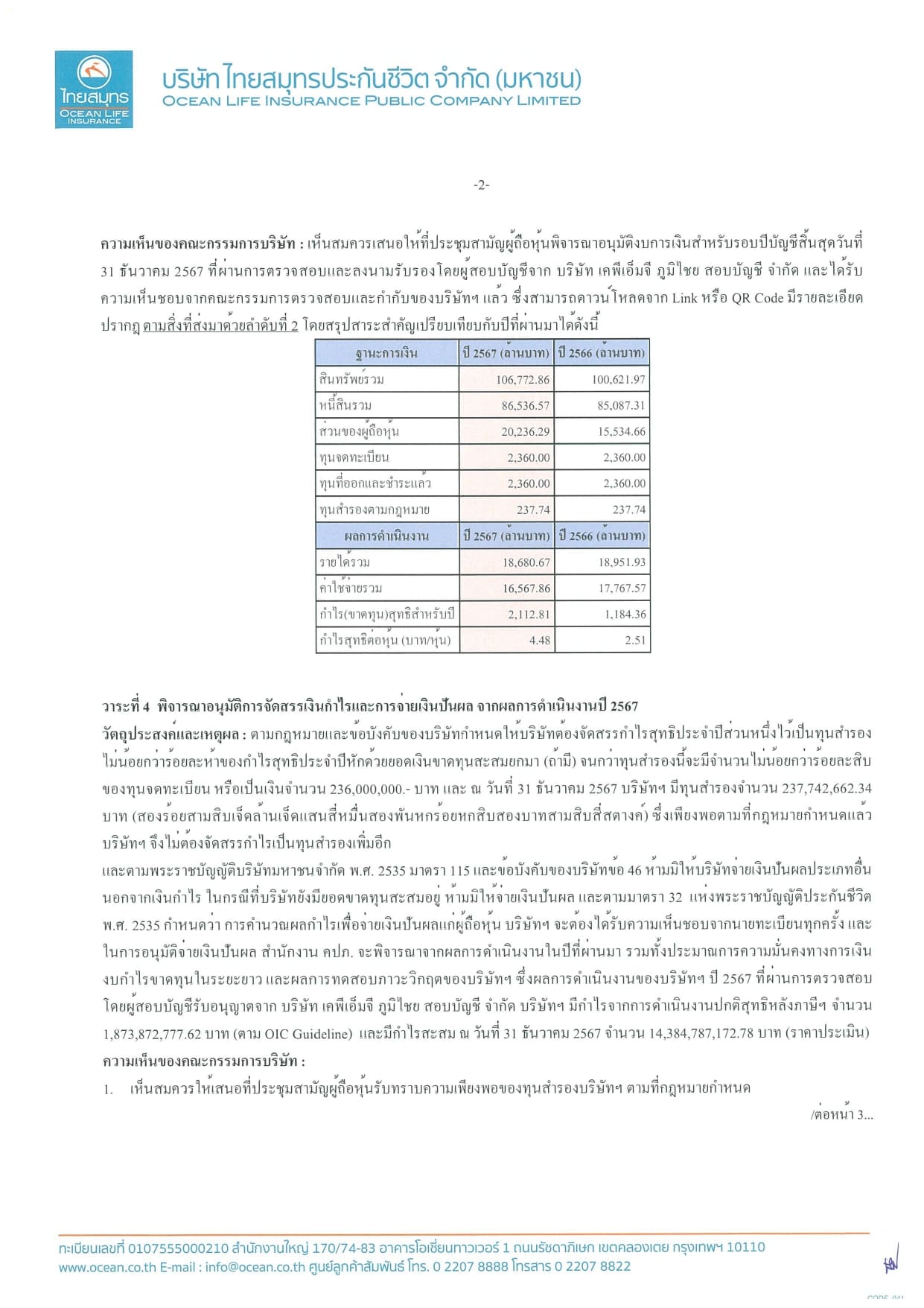 ข้อมูลผู้ถือหุ้น